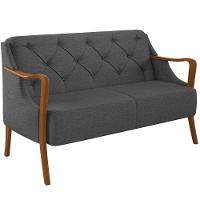 Kit Sofá 02 Lugares 135Cm Com Poltrona Coral M03 Chumbo - 8