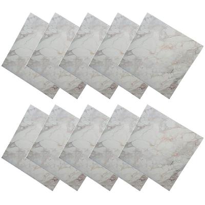 Papel de Parede 3D Marmore Liso PVC Autocolante Resistente à Umidade Cinza Ideal Importados Kit 10