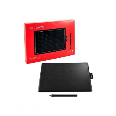 Mesa Digitalizadora Wacom One Media CTL672K1A com Caneta Área Ativa Preta