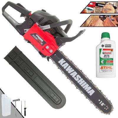 Motosserra Kawashima KCS610S à Gasolina 61,5CM3 Sabre 18" com Anti-Vibração e Freio de Segurança
