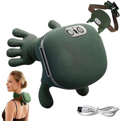 Massageador Portátil BSL3891 com Simulação de Dedos e Aquecimento Infravermelho Verde Mundo LGBT