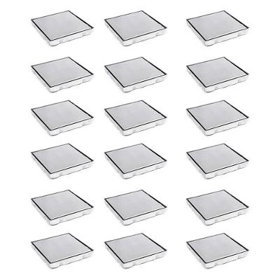Ralo Oculto BSL3001D Discreto com Moldura Aço Inox Prata Ideal Importados 15X15 18 UNI