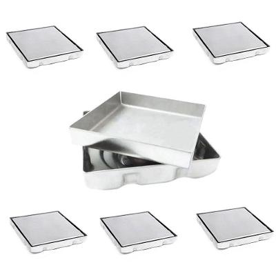 Ralo Oculto BSL3001D com Anti Odor em Aço Inox Prata Leva Pra Casa Kit 7 Uni