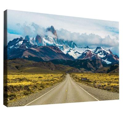 Quadro Decorativo Paisagem do Sul Retangular em Canvas Bege BR Artes 150x100CM