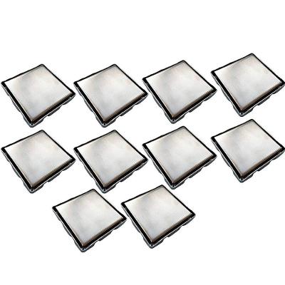 Ralo Oculto BSL3001D Anti Odor Prata Aço Inox Kit 10 Unidades Braslu