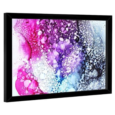 Quadro Decorativo Abstrato Alcohol Cores Retangular em Madeira Nobre Reflorestada Preto BR Artes