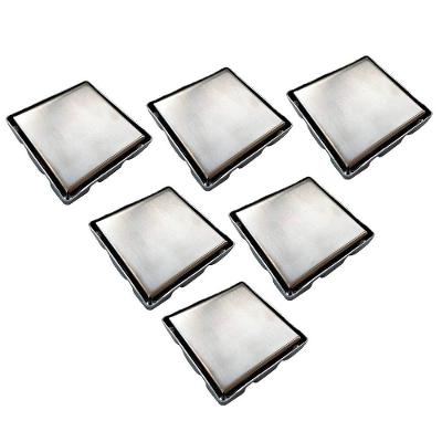 Ralo Oculto BSL3001D Anti Odor Inox Prata Braslu Kit 6 Uni 15x15CM