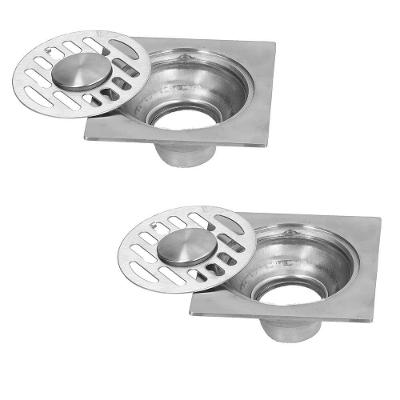 Ralo Aço Inox 10x10 Kit 2 Unidades Seguro e Resistente Inox AB Mídia 10CM