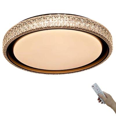 Plafon L10075 3 Tons Dimerizável com Controle Remoto Dourado AB Mídia