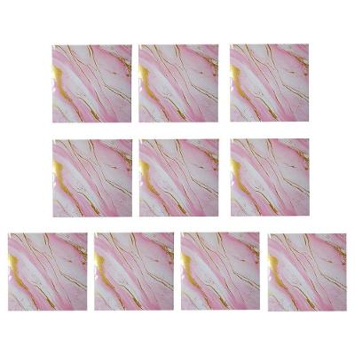 Placa Adesiva Marmore 3D Kit 10 Unidades PVC Autocolante Removível Rosa Mundo LGBT