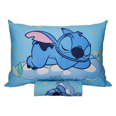Jogo de Lençol Joy Disney Solteiro 70% Algodão e 30% Poliéster Malha Mista Azul Portallar 02 PEÇAS