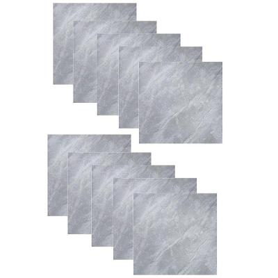 Piso Vinílico Autocolante BSL3835 PVC 60X60CM Brilhante para Área Interna Cinza Ideal Importados
