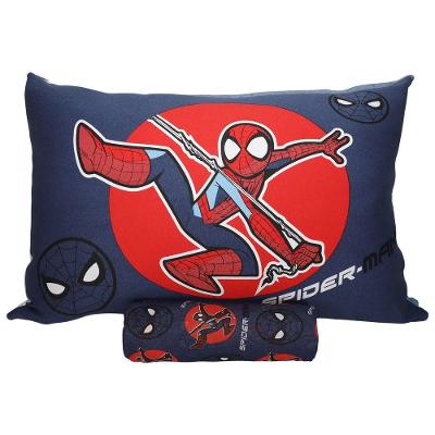 Jogo de Lençol Joy Marvel Solteiro 70% Algodão e 30% Poliéster Malha Mista Azul Portallar 02 Peças