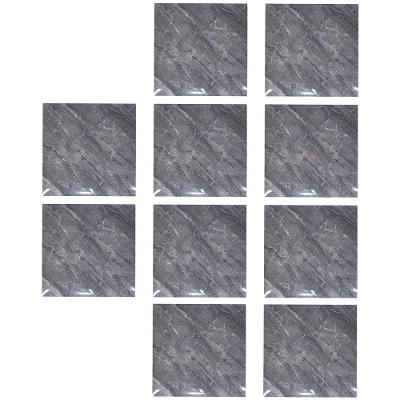 Placa Adesiva Mármore 3D Kit 10 Unidades Autocolante Moderno PVC para Ambientes Cinza Leva Pro Pet