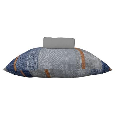 Jogo de Cama Kazzavip Solteiro 70% Algodão Malha Mista Cinza Doce Vida 2 Peças
