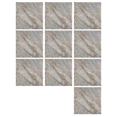 Piso Vinílico BSL3833 PVC 60X60CM Brilhante para Interno Marrom Braslu 10 Unidades
