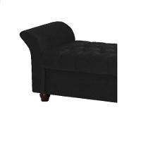 Recamier Divã Morabe P04 195 Cm Suede Preto Tca 944 - 3