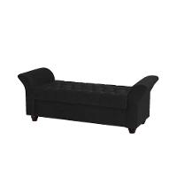 Recamier Divã Morabe P04 195 Cm Suede Preto Tca 944
