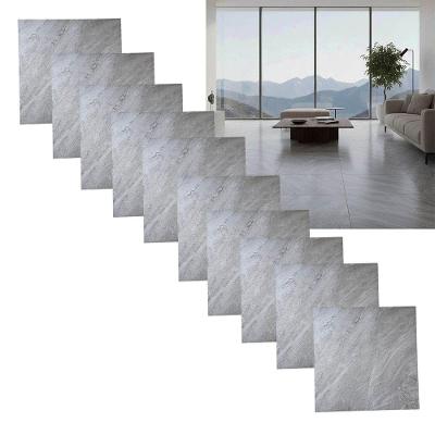 Piso Vinílico Autocolante BSL3836 PVC Quadrado Brilhante para Interno Cinza 60CM 10 Unidades