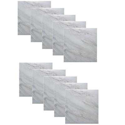 Piso Vinílico BSL3834 PVC 60X60CM Brilhante para Interno Branco Compre Desejos 10 Unidades