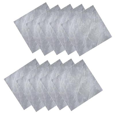 Piso Vinílico Adesivo BSL3835 PVC 60X60CM Brilhante para Interno Cinza Braslu 10 Unidades