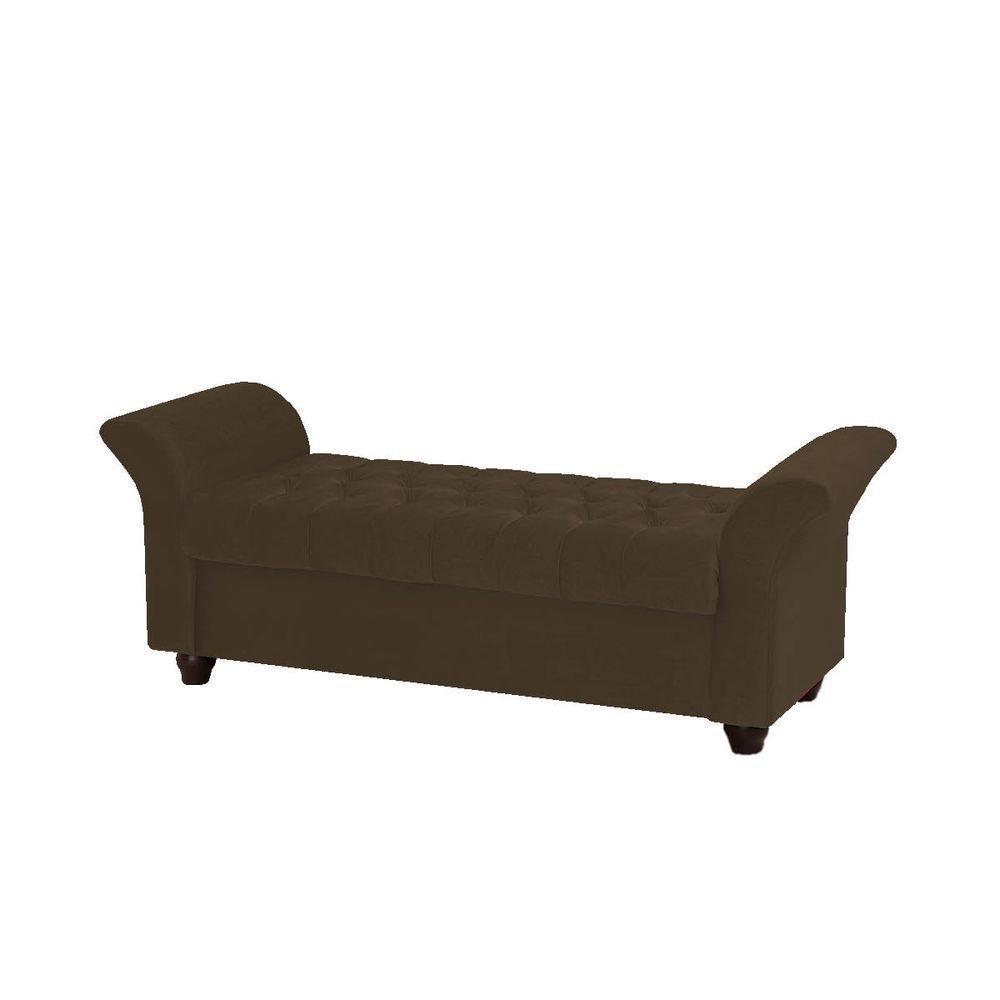Recamier Divã Morabe P04 160 Cm Suede Marrom Tca 942 - 4