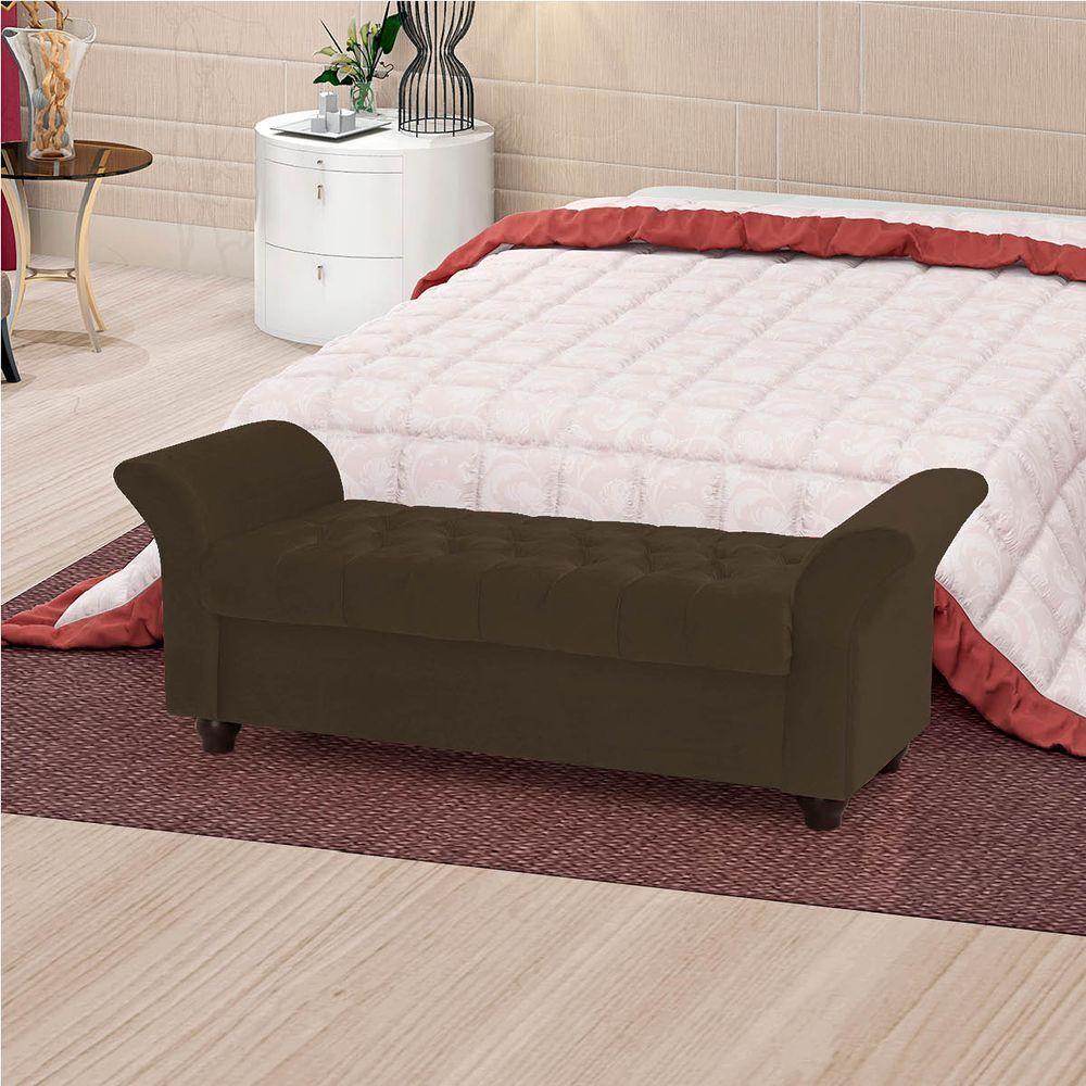 Recamier Divã Morabe P04 160 Cm Suede Marrom Tca 942 - 6