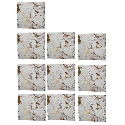 Papel de Parede Autocolante Mármore 3D Liso Moderno PVC Adesivo Branco Leva Pra Malhar 10 Uni