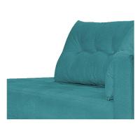 Recamier Azura 160cm Com Almofada Lado Esquerdo Suede Cor Azul Turquesa - 3