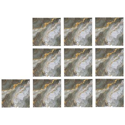 Papel de Parede Marmore 3D Liso Vinílico Adesivo Removível Cinza AB Mídia Kit 10 Uni
