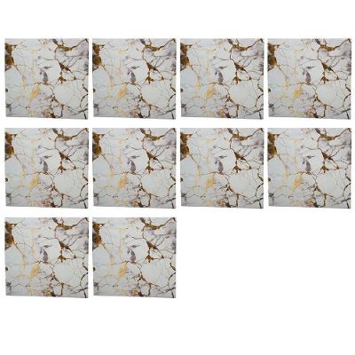 Papel de Parede Marmore 3D Moderno PVC Adesivo Removível Branco Ideal Importados Kit 10 Unidades