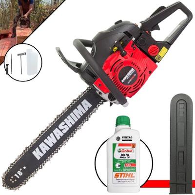 Motosserra Kawashima KCS520S à Gasolina 50,8CM3 Sabre 45,7CM com Sistema Anti-Vibração e Freio