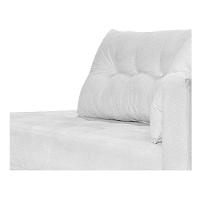 Recamier Azura 140cm Com Almofada Lado Esquerdo Suede Cor Branco - 3