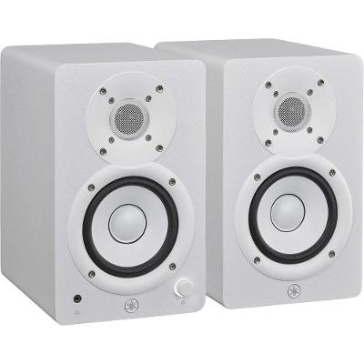 Monitor de Referência para Estúdio HS4 Ativo 2 Vias com Entradas XLR RCA Mini Estéreo Branco Yamaha