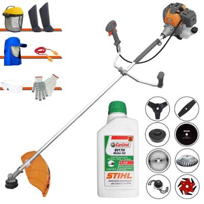Roçadeira RL430P Plus com Motor 2 Tempos 43cc 1,7HP Inox Tekna com Acessórios e Óleo Castrol Stihl