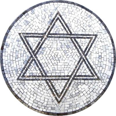 Mandala Simbólica Linha Espiritual Mármore e Granito 90CM Mosaico