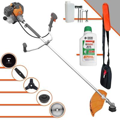 Roçadeira Tekna RL430P Plus 1,7HP 5 em 1 Inox com Lâminas e Óleo Castrol Stihl 500ML 43CC 1,2L