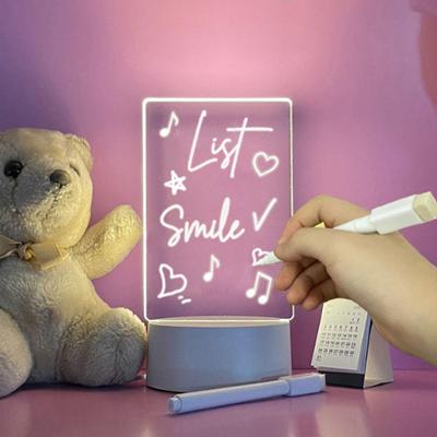 Quadro Iluminado Luminous Writing Quadrado em Vidro com LED Branco 110V-220V