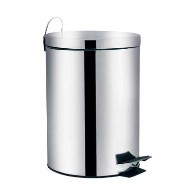 Lixeira Ágata 5L Aço Inox com Pedal Balde Removível Inox Bigsul