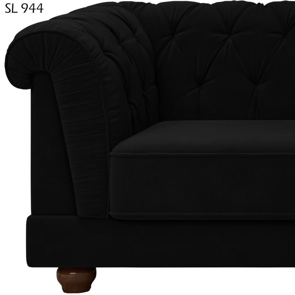 Sofa 3 Lugares 220 Cm Ponteio Veludo Sl 944 Moll Sl 944 - 8