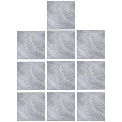 Piso Vinílico Autocolante BSL3835 PVC 60X60CM Brilhante para Interno Cinza Leva Pra Malhar 10