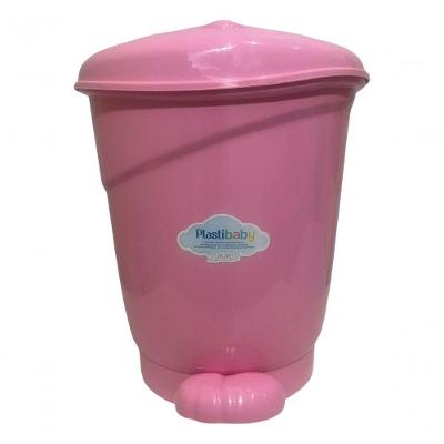 Lixeira Gatinho 8L Plástico com Pedal Abertura por Patinha Tampa Retrátil Rosa