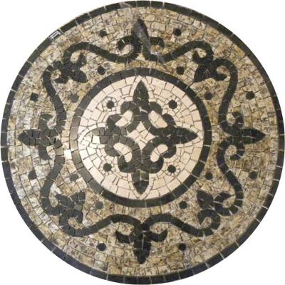 Piso em Mosaico Romano Pedras Lis III Granito 60x60CM Liso para Residencial Mosaico