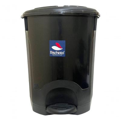 Lixeira com Pedal ECCOLOGIC 34L Plástico Abertura com Pedal Preto Rischioto