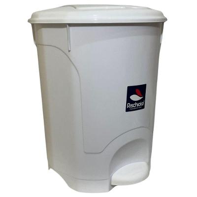 Lixeira com Pedal ECCOLOGIC 34L Plástico Abertura com Pedal Branco Rischioto Plásticos