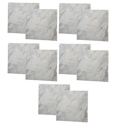 Papel de Parede Marmore 3D Moderno PVC Autocolante Removível Cinza AB Mídia Kit 10 Unidades