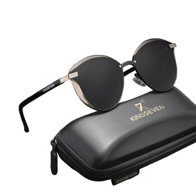 Óculos de Sol Unissex Oversized Estilo Cat-eye Chique Cinza Kingseven