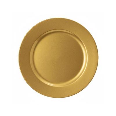 Sousplat de Natal em Material de Alta Qualidade 1 Unidade Dourado Liso Cromus