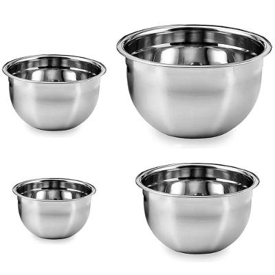 Tigela Bowl Inox Kit 4 Unidades Multiuso para Cozinha Resistente Durável Inox Braslu