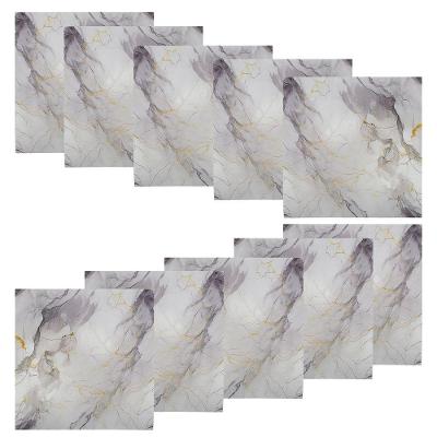 Papel de Parede Autocolante Mamore Falso 3D Vinílico Adesivo Lavável Cinza Ideal Importados Kit 10